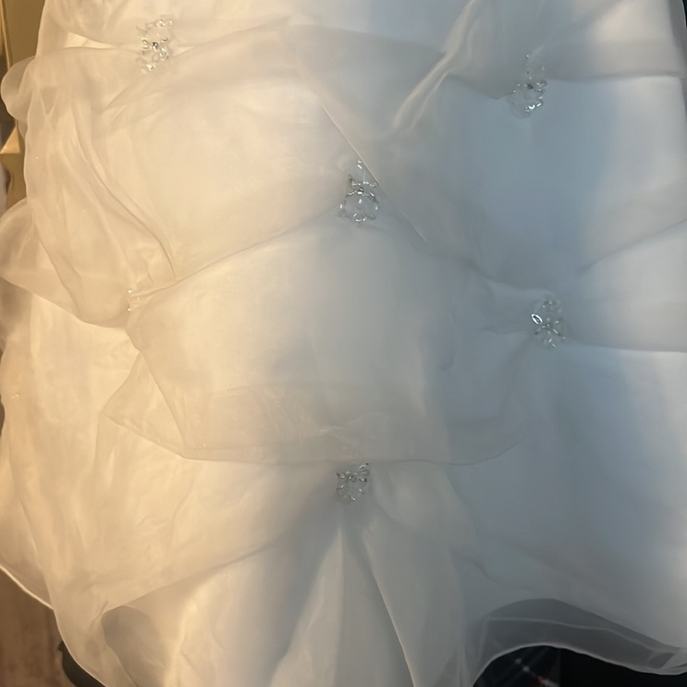 Beautiful white flower girl dress David’s bridal size 3 - Picture 4 of 9